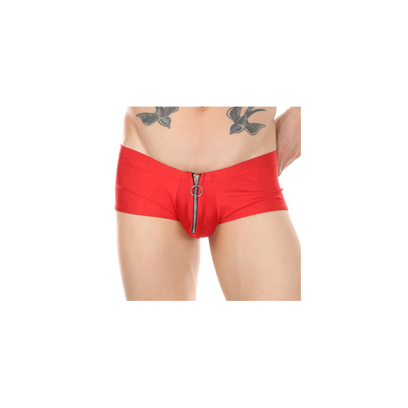 MenSexyWear Shorty avec Zip Mino Rouge